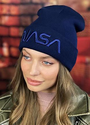 Шапка «наса» (5157) джинсовый