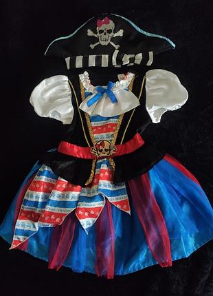 Карнавальное, новогоднее платье "пиратка", на девочку 3-4 года.
