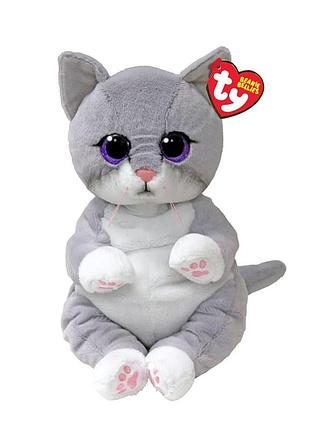 М'яка іграшка ty сіре кошеня morgan 25 см світло-сіре 43203