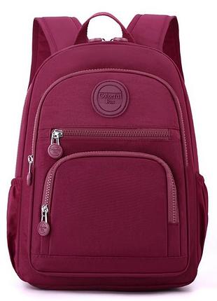 Рюкзак женский городской fox 3022 влагостойкий износоустойчивый 15л цвет красный