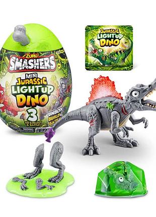 Smashers іграшка у наборі з аксесуарами mini jurassic (спінозавр)