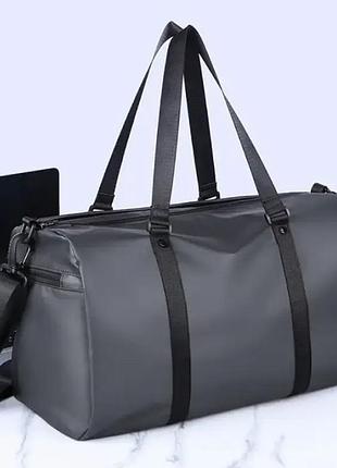 Дорожная сумка серая с отсеком для обуви 45*24*23см north 25 литров | k031-1