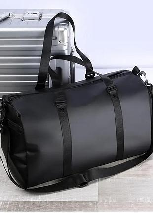 Дорожная сумка черная с карманом для обуви 45*24*23см north 25 литров | k031-3