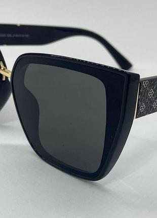 Женские солнцезащитные очки в пластиковой оправе с поляризованными линзами с широкими дужками