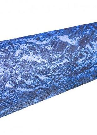 Массажный ролик power system ps-4089, eva-пена, синий, 60×15 см - для йоги, фитнеса, реабилитации