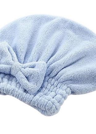 Тюрбан для волос из микроволокна one size голубой