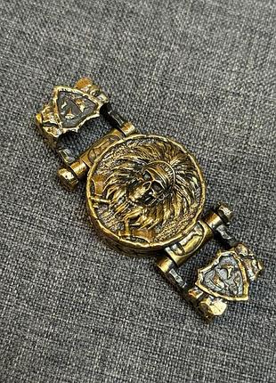 Крупна кругла застібка вождь латунь ручне лиття