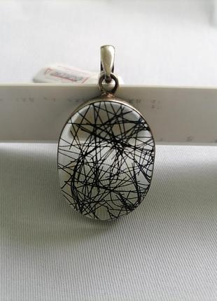 Кулон indira волосатик кварц натуральне каміння