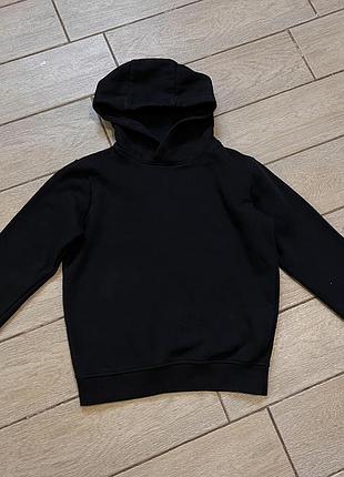 Чорна кофта з капюшоном на хлопчика 9-10 років