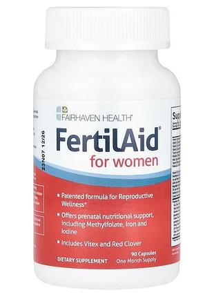 Вітаміни для зачаття, fertilaid for women, fairhaven health, для жінок, 90 капсул