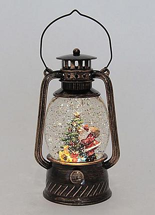 Фонарь новогодний led музыкальный 21см 13340 на батарейках и usb