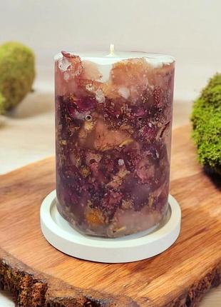 Свеча "тайны сумерек" на подставке, с ароматом ваниль