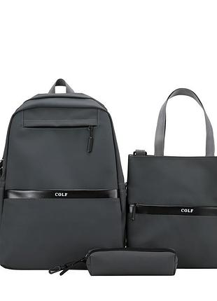 (3в1-нет кулона) рюкзак дівчина 3в1 нейлонова тканина нові сумки для дівчаток еко сумка міський стильний гурт