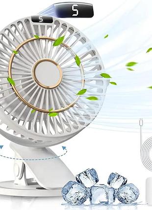 Перезаряжаемый 5-скоростной вентилятор с клипсой - портативный, amazon, германия