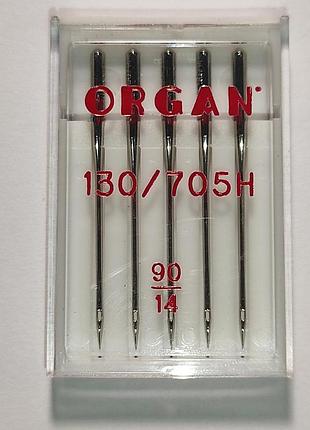Иглы швейные универсальные organ № 90 пластиковый бокс 5 штук для бытовых швейных машин (6527)