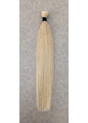 Натуральные волосы для наращивания в срезе 45 см, 50 г, #светло-пшеничный