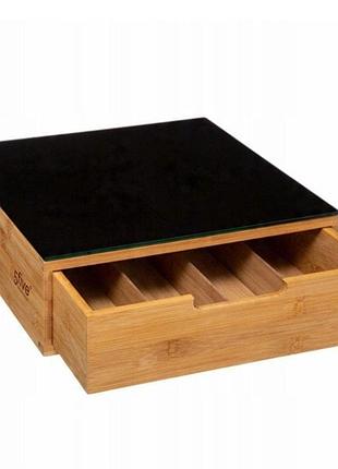 Бамбуковый органайзер livarno home для кофейных капсул (для всех типов)