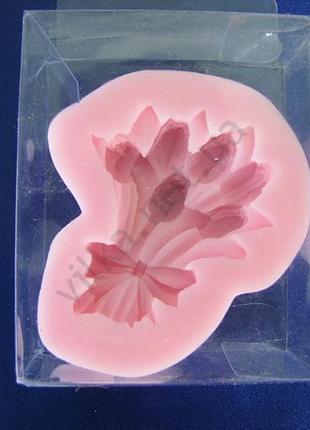 Молд кондитерский силиконовый бабочка + тюльпаны 5 cm х 8 cm forkopt