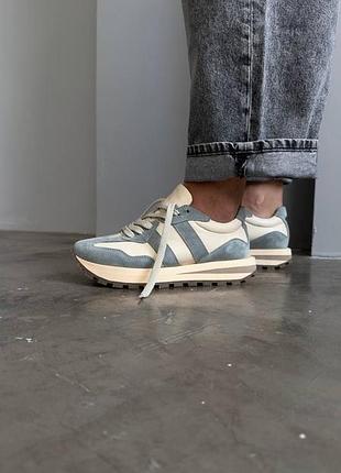 Кроссовки натуральная замша и кожа