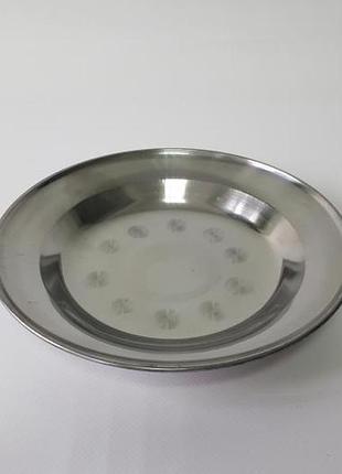 Тарілка глибока нержавіюча d 19,8 cm h 3 cm.