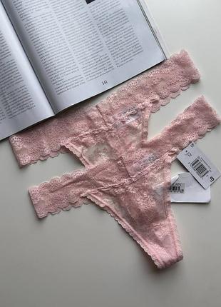 1034 комплект набор женских сетевых трусиков танга