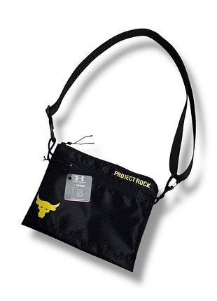 Мужская сумка under armour, черная сумка через плечо, мессенджер черного цвета