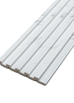 Рейка декоративная ps 2900х120х12мм белый мрамор sw-00002134