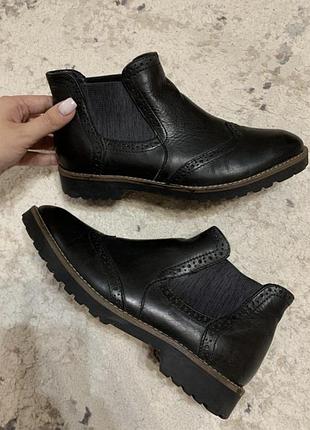 Челсі шкіряні жіночі чоботи шкіряні