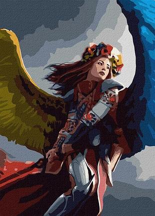 Картина по номерам украинская защитница идейка 40 х 50 kho4858