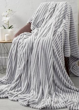 Плед двуспальный koloco "королевский шарпей" 180 х 200 см (37261) слива