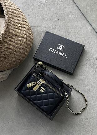 Стильная женская сумочка chanel маленькая сумка для девочек шанель черная сумка мини