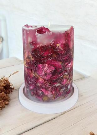 "романтика троянд у свічці" на підставці, з ароматом льодяник