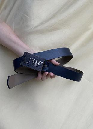 Ремень, синего цвета. eco - кожа.