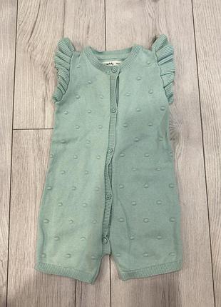 Пісочник на дівчинку 74 розмір, 6-9 місяців, святковий бірюзовий
