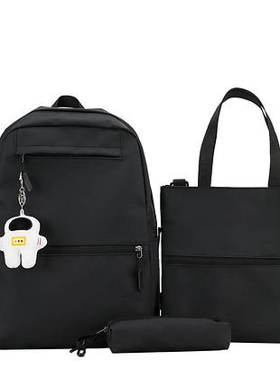 (3в1-нет кулона) рюкзак дівчина 3в1 нейлонова тканина нові сумки для дівчаток еко сумка міський стильний гурт