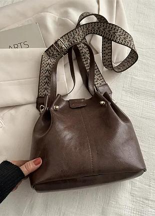 Женская стильная сумка с широким ремнем fashion | 7261-4