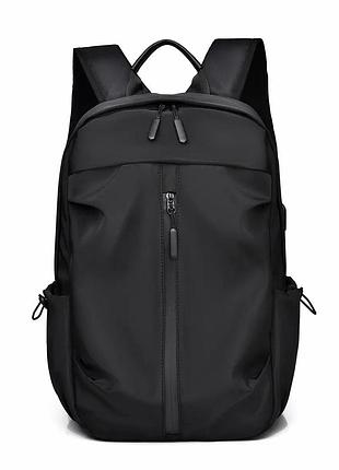 Чоловічий водонепроникний рюкзак стильний на кожен день чорний funbag | j9140-1