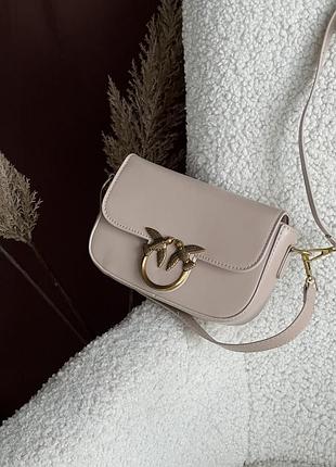 Брендовая кожаная сумка пинко маленькая женская сумочка через плечо pinko классическая сумка для девочек