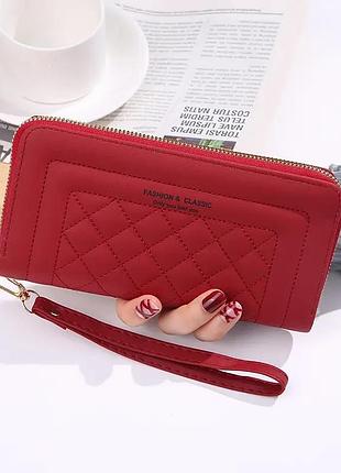 Женский кожаный кошелек на змейке fashion classic | dl2236-5