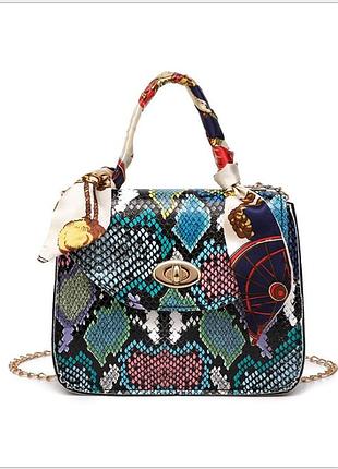 Сумка женская эко кожа змеиный принт( 0659 )