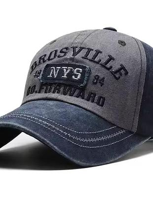 Мужская бейсболка four seasons, повседневная потертая хлопковая кепка с вышивкой букв, синяя кепка