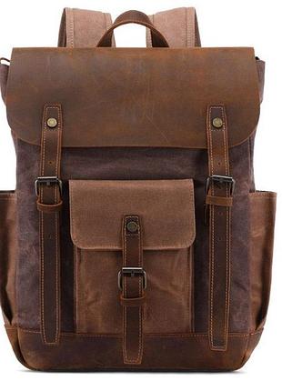 Рюкзак мужской городской gfavor 0011 влагостойкий износоустойчивый винтажный 30л цвет коричневый