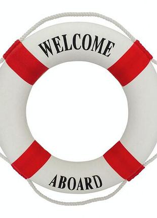 Спасательный круг "welcome aboard" d-50 см для декора