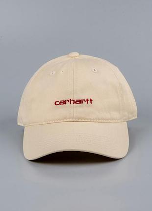 Кепка carhartt, бежевая кепка кархарт, кархарт кепка мужская, кепка унисекс, бейсболка кархарт carhartt