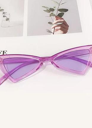 Детские треугольные стильные очки солнцезащитные фиолетовый