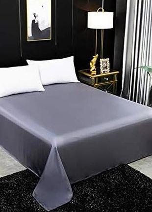 Набор простынь 250х240см +наволочки 70х70 2шт сатин ярослав №2 серо-лиловый