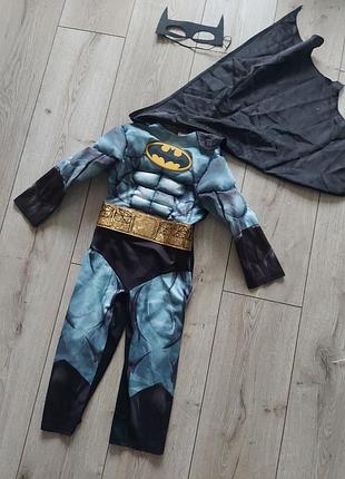 Костюм бэтмена супергероя с маской и плащем