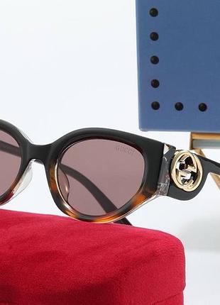 Женские брендовые солнцезащитные очки gg (2323) лео