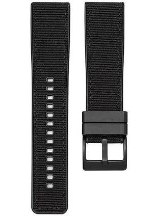 Ремінець каучук + тканина для samsung galaxy watch 3 45m / gear s3 frontier / galaxy watch 46 мм і д. чорна чорна застібка
