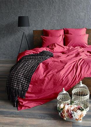 Постельное белье сатин-страйп cherry двуспальный евро